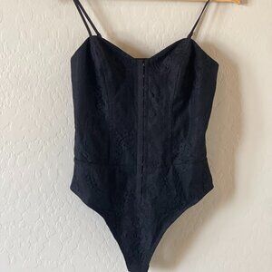 Wayf Black Lace Bodysuit